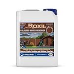 Roxil Wood Stain Preserver 5 Litre (Chestnut) Fast-Drying Satin Finish for Decking, Fence, Shed, Furniture. 5 Year Protection for Indoor & Outdoor