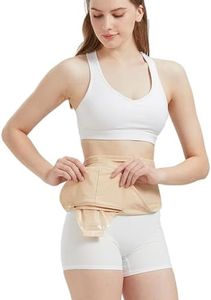 Ostomy Belt, Ostomy Supplies, Ostomy Support Belt Stealth Belt for Ostomy Bag Inner Pocket to Hold Ostomy Pouch for Men & Women, Ostomy Bag Cover for Sport & Swiming - Larger (Beige)