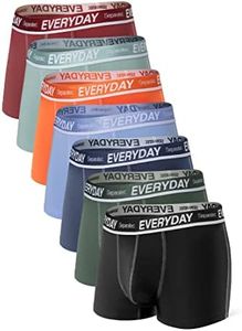 Separatec Pacco da 7 Boxer da Uomo Multicolori Traspiranti Morbido Cotone Intimo Uomo con Doppia Custodia di Sostegno