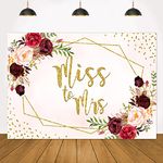 Lofaris Miss to Mrs Bridal Shower Backdrop Floral Engagement Wedding Shower Couples Photography Background Party Decorations Supplies Cake Table Banners Photo Booth Studio Supplies 7x5ft