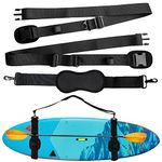 Adjustable SUP Shoulder Strap,Carrier Carrying Strap for Kayak,Paddle Board,Surfboard with Padded Shoulder Sling,Paddle Carrier,Metal Accessories (Black)