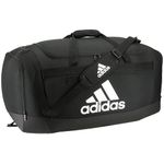 adidas Defender 4 Large Duffel Bag, Black/White, One Size, Defender 4 Large Duffel Bag