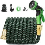 Aynon 100FT Expandable Garden Hose, with 10-Function Nozzle, Upgraded Lightweight Fabric, 4-Layer Latex Core, Kink-Free Design - Portable Water Hose for Your Garden