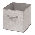 InterDesign Aldo Fabric Closet Storage Organizer Cube for Toys, Sweaters, Accessories - Linen