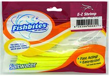 Fishbites 0081 E-Z Shrimp 1/2-Inch x 12-Inch, Yellow, Fast Acting Bait, 2-Count (1 Bag)