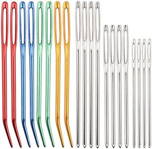 20 Pcs Yarn Needle Set, Stainless Steel Crochet Needle Darning Needles Wool Needles Sewing Large-Eye Blunt Needles for Knitting Crochet Projects