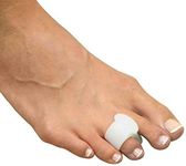 Mars Wellness Gel Toe Separator and Toe Spacers - Bunion, Hammer Toe, Overlapping Toes, Toe Spreader and Toe Corrector for Men and Women - 4 Pack - White Small