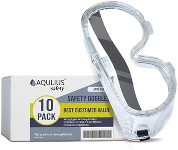 Aqulius Bulk 10 Pack of Safety Goggles - ANSI Z87+ Certified - Perfect Eye Protection for Nurses, Construction, Fabrication, Lab Work, Chemistry Science, Onion Cutting & More!