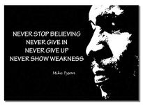 Mike Tyson Portrait A3 Unframed Black and White Quote Poster Boxer Sport Photo Believe Motivation Picture