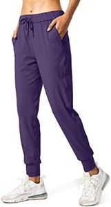 SANTINY Women's Joggers Pants Pockets Drawstring Running Sweatpants for Women Lounge Workout Jogging(Deep Purple_M)