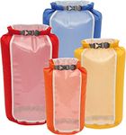 Exped Fold Drybag CS Set Xs-l Multicoloured - Waterproof Transparent Pack Sacks Set of 4 Size 3 L - 13 L - Colour Multic