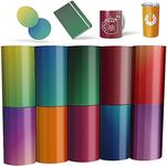 Transfer Sheets-Sublimation Heat Transfer Vinyl Sheets for Heat Press Machine,4x5inch Gradient Transfer Sheets for Mug Tumbler T-Shirt Tote Bag,10 Sheets