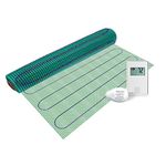 WarmlyYours Tempzone Electric Radiant Floor Heating Easy Mat Kit, Non-Programmable Thermostat, Easy Installation, Affordable, 24 sq. ft