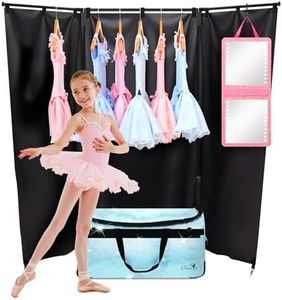Dance Bag with Garment Rack and Curtain, 28" Rolling Dance Competition Duffle Bag with Garment Rack | Portable Dance Changing Room Suitcase for Dancers Athlete Livestreamer Cheerleaders