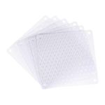 sourcing map 6PCS PC Dust Filter, 120x120mm PVC Computer Case Cooler Dustproof Mesh Cover Fan Grills for Computer Chassis Speakers, White