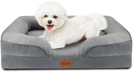 Nobleza Cama Perros Medianos, 71x58x17cm, Sofá Perro con Espuma Viscoelástica, Cama Ortopédica Perros Lavable y Impermeable, Colchon Perro Pequeño Desenfundable, Gris