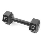 CAP Barbell 10 lb Cast Iron Hex Dumbbell – Single | Black
