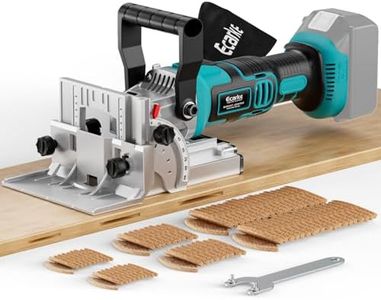 Ecarke Cordless Biscuit Joiner Compatible with Makita 18V Battery,Plate Joiner Kit with 80 wafers & Dust Bag, 11000RPM, 0-90° Cutting, 6 Depth Settings, for Woodworking & Furniture Making-Tool Only