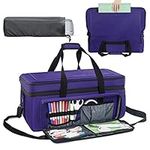 IMAGINING Carrying Case with Cutting Mat Pocket For Cricut Maker, Maker 3, Explorer Air 2, Silhouette Cameo 3, Double-Layer Storage Bag for Cricut Accessories and Suppliers, Cricut Storage