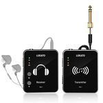 LEKATO MS-1 Wireless in-Ear Monitor System Transmitter and Beltpack Receiver Automatic Pairing 2.4GHz Wireless IEM System for Studio, Band Rehearsal, Live Performance