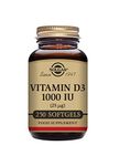 Solgar Vitamin D3 1000 IU (25 µg) Softgels - Pack of 250 - Healthy Bones and Teeth - Supports Immunity and Muscle Function - Gluten Free