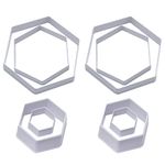 4Pcs Cookie Cutters Football Cake Cutters,Soccer Hexagon Cutter,World Cup 2022 Football Cake Mould for Kitchen Boys Kids DIY Crafts Fondant Cake Desserts Decorating Tools