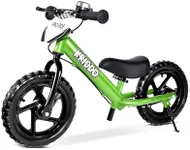 KRIDDO Pro Toddler Balance Bike for 2+ Year Old, 12 Inch Push Bicycle w Hand Brake & Kickstand, Gift Bike for 2-5 Boys Girls, Green