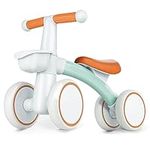 Gentle Monster Baby Balance Bike for 1 Year Old Boys and Girls, Toddler Balance Bike with Removable Basket, Adjustable Seat, 4 Wheels, 12-36 Months Infant's First Birthday Gift