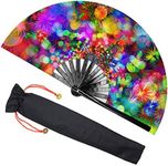 Zolee Large Rave Folding Hand Fan w