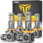 Termitor 𝐁𝐫𝐢𝐠𝐡𝐭𝐞𝐬𝐭-𝐆𝐞𝐧 H11/H8/H9 HB3/9005 LED Bulbs Combo, 𝟐𝟎𝟎,𝟎𝟎𝟎𝐋𝐌 𝟏𝟕𝐗 Ultra Brighter, 1:1 Same Size, 99.5% CANBUS Ready, Plug and Play Fog Light Bulbs, Pack of 2