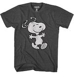 H3 Sportsgear Snoopy Hug Adult T-Shirt, Charcoal, 3X-Large