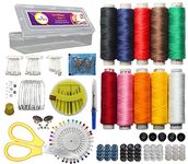 Akiara® 237 PCS Needle and Thread Box | Sui Dhaga Kit |Thread Box Set for Sewing Machine | Sewing Kit Box Repair Set Stitching Kits Random Color