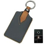 QIULIFAN Key Card Holder for Tesla Model 3 Model Y Genuine Leather Key Holder for Tesla,Black