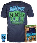 Funko POP- Pop & Tee Minecraft Charged Creeper T-Shirt Size L Playsets, Multicolor (889698604789)