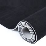 Suede Fabric Automotive Suede Headliner with Foam Backing Material for Automotive Home Trim Seat Door Trunk Lining DIY Repair Replacement (Black,85inchx60inch-220cmx150cm)