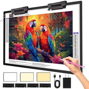 elice A1 Rechargeable Diamond Art Light Board (35.4''x 23.6''), Extra Large Wireless LED Light Box for Tracing and Drawing, 3-Color Light Modes Light Pad, 6000 mAh Battery Light Table for Artists DIY