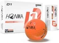 Honma 2024 D1 Distance Golf Balls,Extra Soft Feel with Long Distance,High Speed Core with Low Spin Design,Low Compression Golfballs Perfect for Men,Women Beginners,1 Dozen,Orange