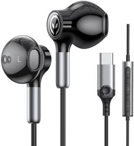 USB C Headphones for Samsung Galaxy S24 Ultra S23 S22 S21 FE S20 A53 A54 A34 USB C Earphones with Microphone In-Ear Headphones Wired Earbuds USB Type C Earphones for iPhone 15 Pro Max iPad Pro Pixel 8