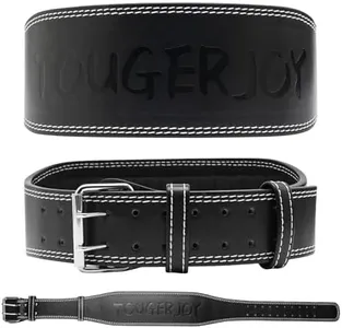 Leather Weight Lifting Belt for Women and Girl 4 Inches Padded Lumbar Support Belt for Workout Training with Adjustable Buckle