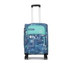 uppercase Jfk (Small) 56Cms|Cabin Trolley Bag For Travel|Dust-Resistant Eco-Soft Polyester Printed Luggage |Sustainable 8 Wheel Speed_Wheel Suitcase For Men & Women |2500 Days Warranty (Denim Blue)