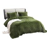 YUSOKI Faux Fur King Blanket(Olive Green,90" x 104"),Whithout Pillows,Winter Lightweight Plush Fuzzy Soft Cozy Microfiber Comfy Bed Blanket for Women Kids Girls Couch Sofa Washable