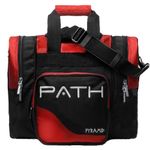 (Red) - Pyramid Path Single Deluxe Tote Black/Red