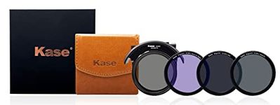 Kase 4 Filter Kit Includes Magnetic Wolverine CPL, CPL+ND8, ND64, Neutral Night Replaces Canon EF-EOS R Drop-in Holder