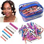 120pcs Cold Wave Rods Set - 7 Sizes for Curling Long, Medium, and Short Hair - Hair Styling Kit with Purple, White, Gray, Pink, and Blue Rods