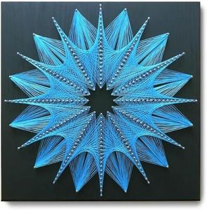 Wizardi String Art DIY Kit - Blossom. Geometry Nail Painting F07-M12-2-DHGG29225