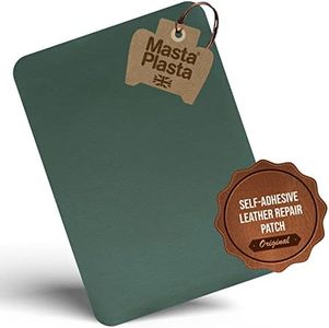MastaPlasta Original Self-Adhesive Leather Repair Patch - Green 28cm x 20cm (11in x 8in). Your Instant Upholstery-Quality Leather Repair Kit for Sofas, Car Interiors, Bags, Vinyl & DIY