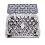 LWVAX Cake Decoration Tips Set - 54 Pcs Professional Stainless Steel Piping/Dispenser Nozzle Kit,for Cakes Cupcakes Cookies Pastry