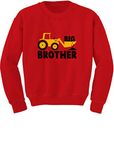 TeeStars - Big Brother Gift for Tractor Loving Boys Toddler/Kids Sweatshirts 2T Red