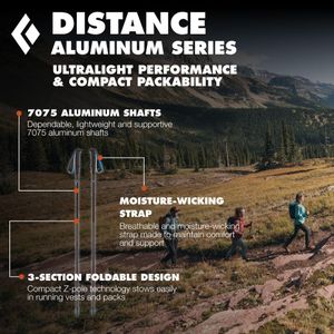 Black Diamond Distance Z Trekking Poles – Lightweight Foldable