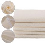 5 Pack Cheesecloth Reusable for Straining, 100% Unbleached Pure Cotton Muslin Cloths, Soft Square Cheese Clothes Weave Fabric Filter for Straining, Cooking, Baking (50 x 50 cm Food Strainer Cloth)